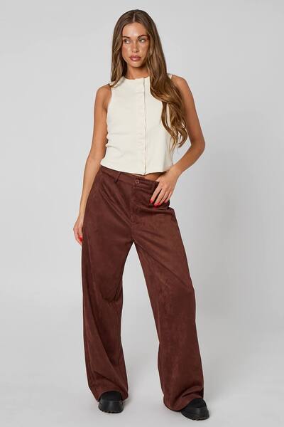  Urban Bliss Chocolate Suede Trousers 