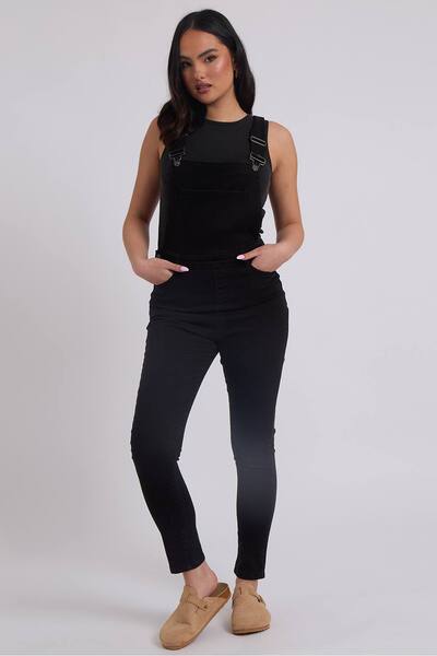  Urban Bliss Dixie Dungaree, Black 