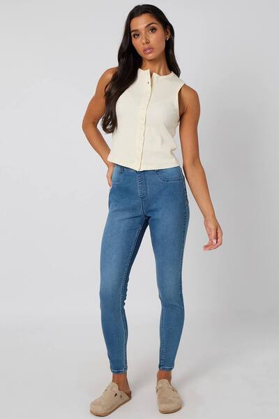  Urban Bliss Mid-blue Jegging, Mid Blue 