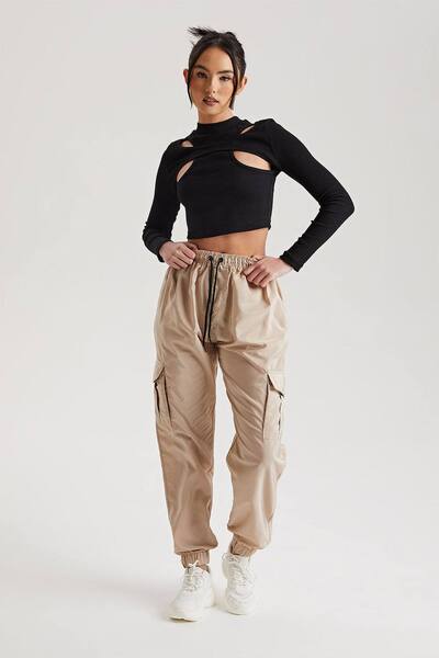  Urban Bliss Parachute Cargo Trouser, Beige 
