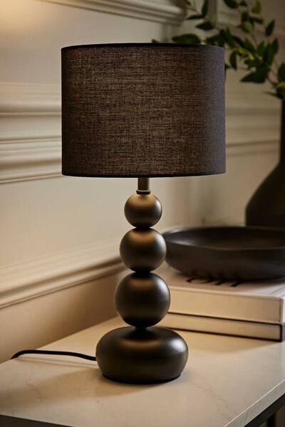  Valuelights Marissa Stacked Ball Table Lamp Light, Black 