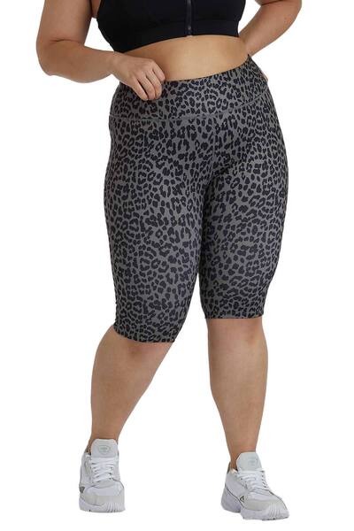  Wolf & Whistle Dusty Olive Leopard Curve 'shorts' 