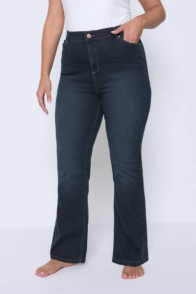  Yours Bootcut Stretch Jeans, Blue 