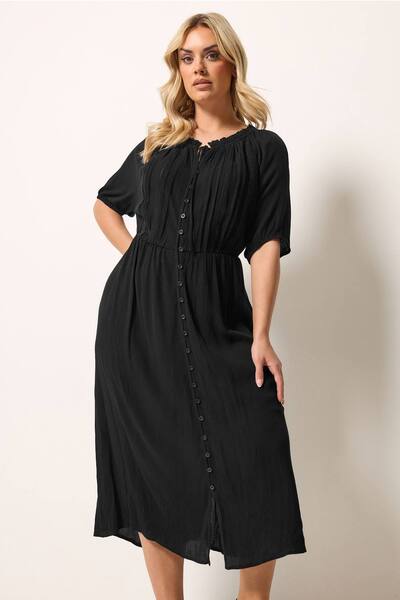  Yours Embroidered Maxi Dress, Black 