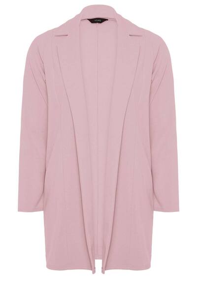  Yours Longline Blazer, Dusty Pink 