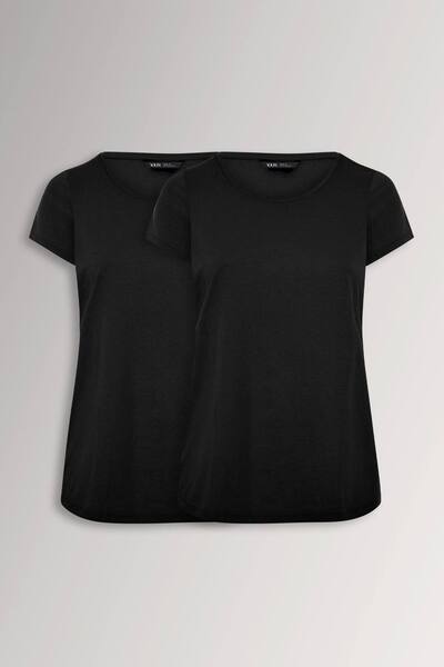  Yours 2 Pack Core T-shirts, Black 