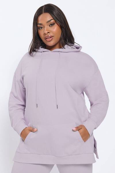  Yours Pocket Front Hoodie, Lilac 