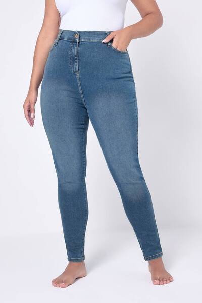  Yours Skinny Ava Jeans, Mid Blue 