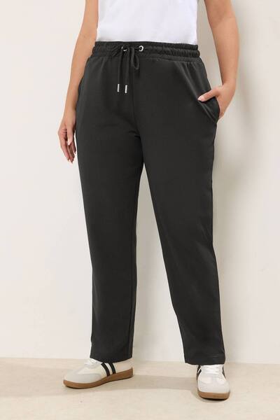  Yours Straight Leg Joggers, Black 