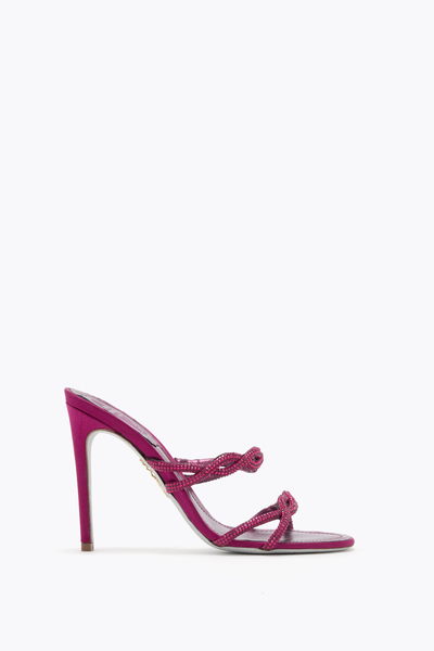  Ren&eacute; Caovilla Ren&eacute; Caovilla Braid Porpora Mule 80 Woman  Crimson 