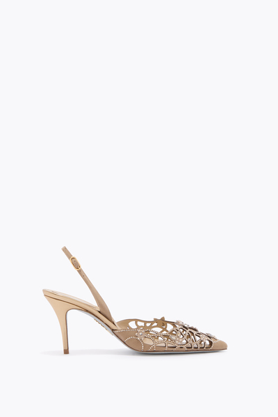  Ren&eacute; Caovilla Ren&eacute; Caovilla Eden Gold Slingback 80 Woman  Gold 