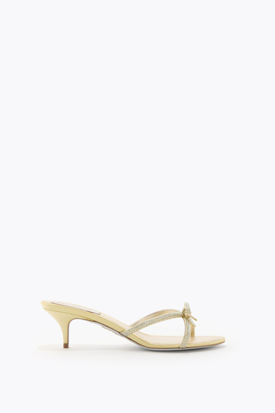  Ren&eacute; Caovilla Ren&eacute; Caovilla Lynette Lemon Yellow Mule 50 Woman  Lemon Yellow 
