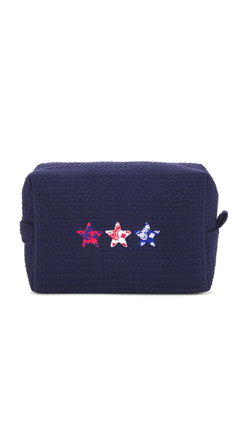  Abbode July 4th Stars Waffle Pouch In Navy. 
