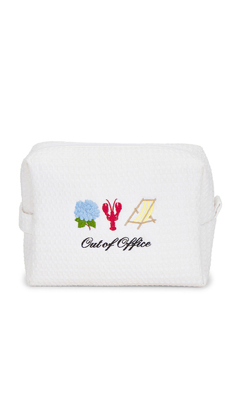 Abbode Out Of Office Waffle Pouch In White. 
