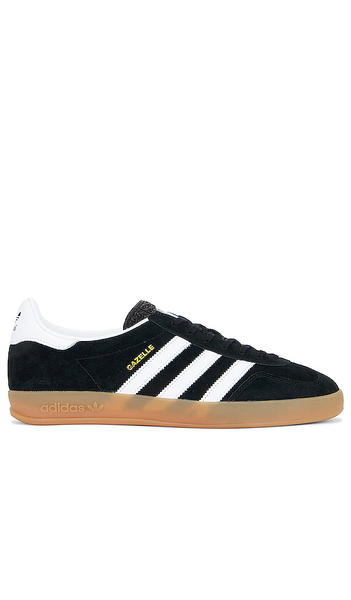 Adidas Originals Gazelle Indoor In Black. Size 9.5. Also In Mens 8.5 / Womens 9.5, Mens 9.5 / Womens 10.5, Mens 11 / Womens 12, Mens 12 / Womens 13, M 