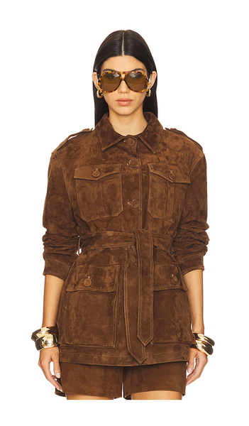  Aexae Leather Suede Mid Jacket In Brown. Size S. Also In Xs. 