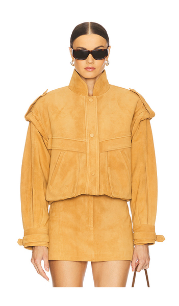  Aexae Leather Suede Oversized Jacket In Brown. Size Xs. Also In Xxs, S, M. 
