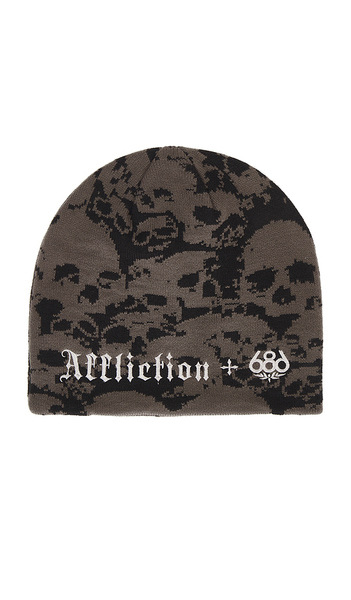 Affliction X 686 Skully Beanie In Grey. 