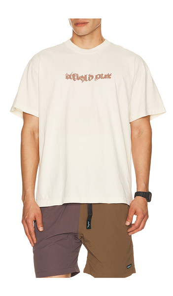  Afield Out Stone T-shirt In Cream. Size S. Also In M, L, Xl/1x. 