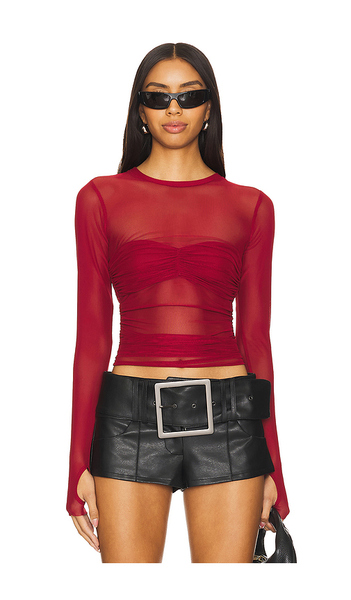  Afrm Sandrine Top In Red. Size Xs. Also In M, L. 