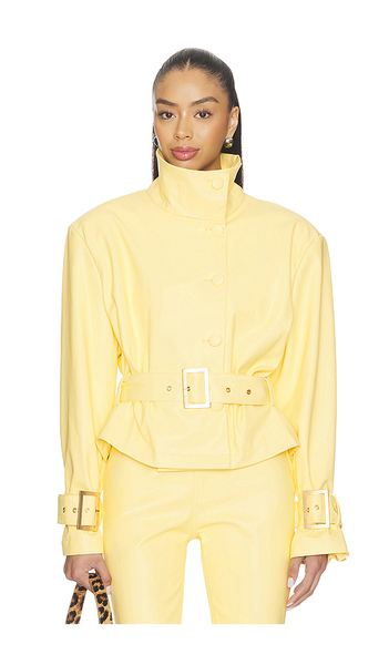  Afrm Scarlette Jacket In Lemon. Size S. Also In L, Xxl. 