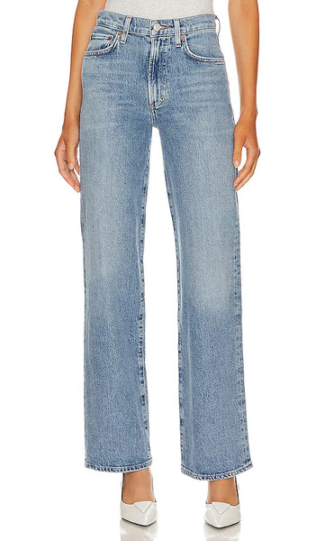  Agolde Harper Mid Rise Relaxed Straight Jeans In Denim-light. Size 23. Also In 25, 26, 27, 28, 29, 30, 31, 32, 33, 34. 
