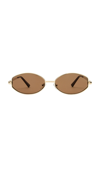  Aire Objective Sunglasses In Metallic Gold. 