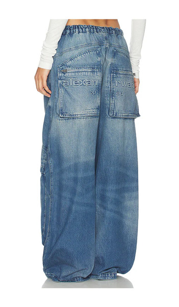  Alexander Wang Oversized Cargo Wide Leg In Blue. Size Xs. Also In S, M. 