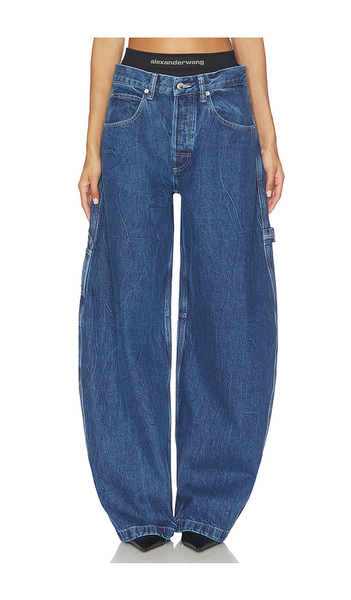  Alexander Wang Pre-styled Oversized Wide Leg In Blue. Size 23. Also In 24. 