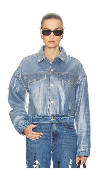  Alexander Wang Trucker Jacket In Blue. Size Xs/s. Also In M/l. 