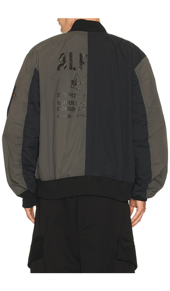  Alpha Industries L-2b Relaxed Patchwork Flight Jacket In Grey,black. Size M. Also In L, Xl/1x. 