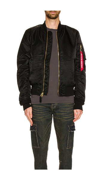  Alpha Industries Ma-1 Slim Fit In Black. Size M. Also In Xxl/2x. 