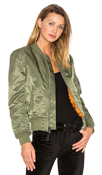  Alpha Industries Ma-1 W Bomber In Green. Size Xs. Also In L. 