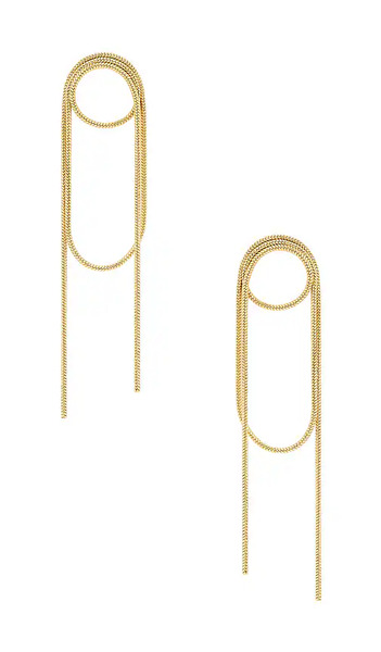  Amber Sceats Fletcher Earrings In Metallic Gold. 