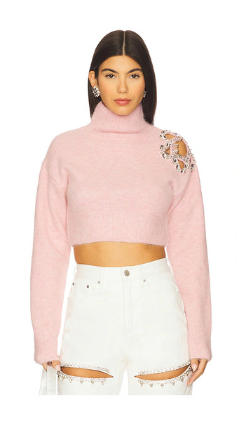  Area Flower Cropped Turtleneck Sweater. Size Xs. Also In M. 