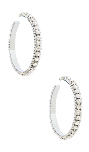  Area Large Crystal Hoop Earrings. 