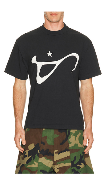  Art Community Washed Script Tee In Black. Size S. Also In L, Xl/1x. 
