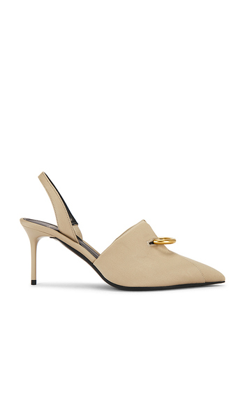  Balmain Piercing Slingback Pump In Beige. Size 36. Also In 38, 40. 