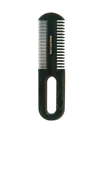  Base Camp Beauty Mod Mini Comb In Dark Green. 