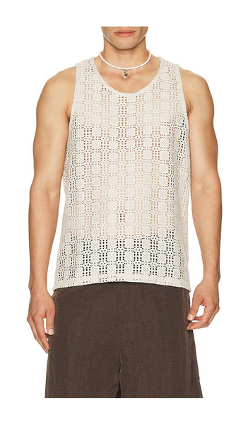  Bather Lattice Tank Top In Brown. Size S. Also In M, L, Xl/1x. 