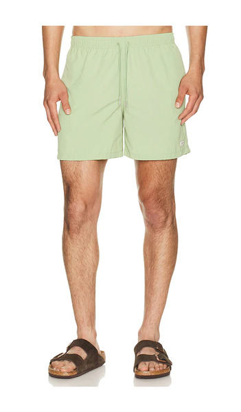  Bather Solid Moss Swim Trunks In Green. Size S. Also In M, L, Xl/1x. 