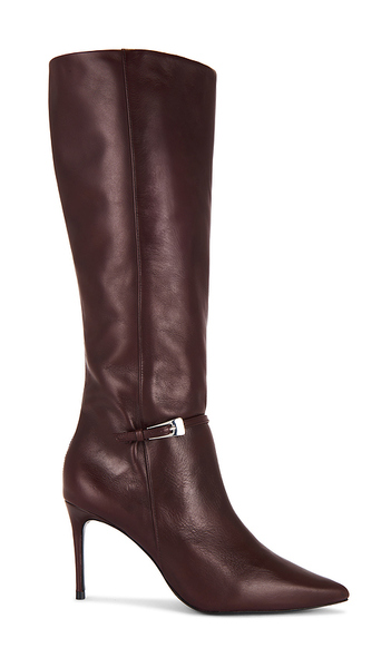  Black Suede Studio Elodie 100 Boot In Burgundy. Size 37. Also In 39, 40. 