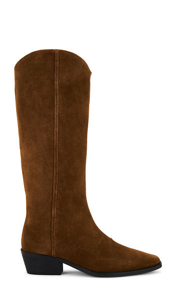  Black Suede Studio Lane Boot In Brown. Size 39. Also In 40. 