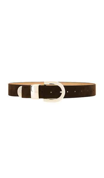  Black Suede Studio Mena Belt In Brown. Size M. Also In L. 