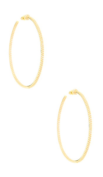  Bracha Wildside Hoops In Metallic Gold. 