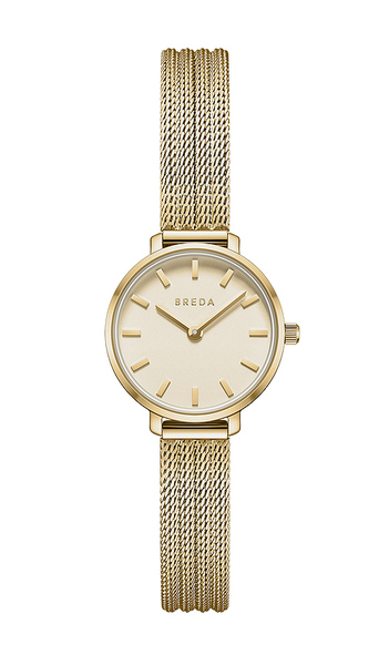 Breda Beverly Mesh Watch In Metallic Gold. 
