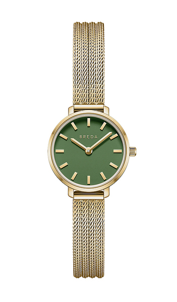  Breda Beverly Mesh Watch In Metallic Gold. 