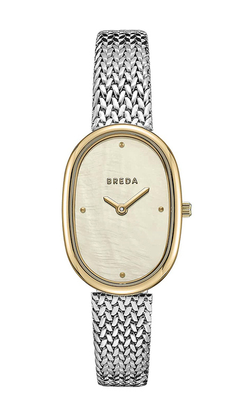  Breda Jane Tethered Watch In Metallic Silver. 