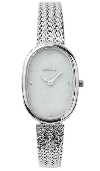  Breda Jane Watch In Metallic Silver. 