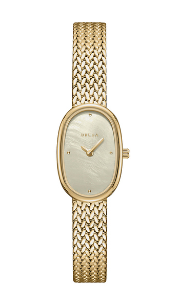  Breda Small Jane Watch In Metallic Gold. 